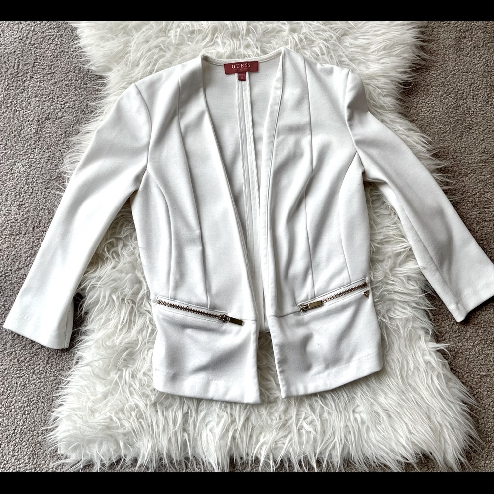 White GUESS blazer XS